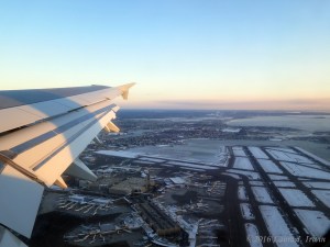 Early morning flight out of Boston